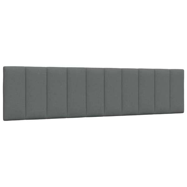 Cabecero de cama acolchado tela gris oscuro 200 cm D