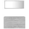 Set muebles de baño 2 piezas madera contrachapada gris hormigón 4