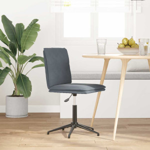 Silla de comedor terciopelo gris oscuro H