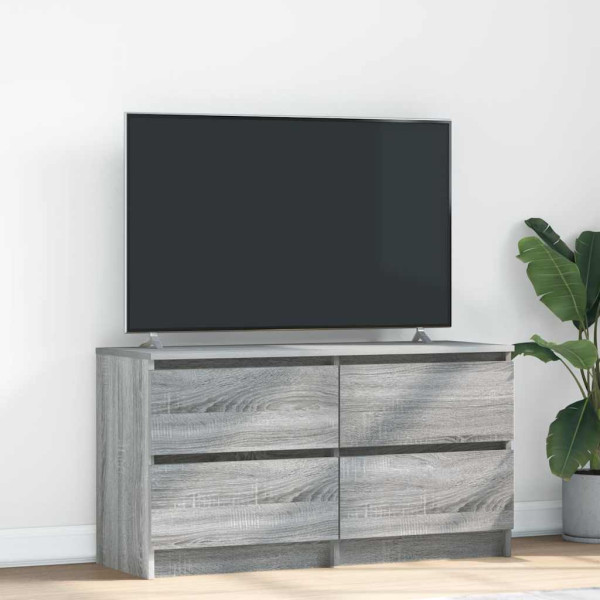 Mueble de TV madera contrachapada gris Sonoma 100x35x54 cm D