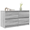 Mueble de TV madera contrachapada gris Sonoma 100x35x54 cm 4