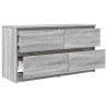 Mueble de TV madera contrachapada gris Sonoma 100x35x54 cm 5