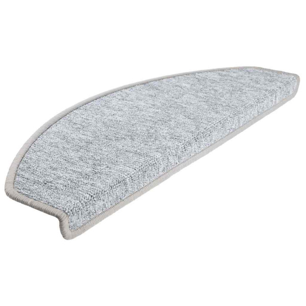 Alfombrilla escalera 20 uds gris claro 65x24x4 cm M 2