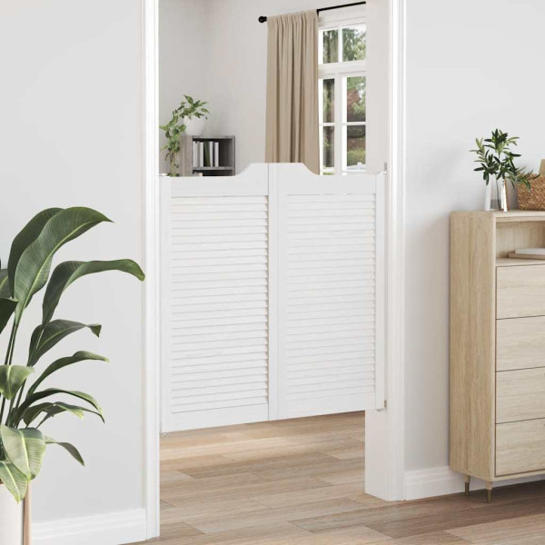 Portas de batente design de persiana 1-Par 100x100 cm branco M 3