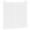 Portas de batente design de persiana 1-Par 100x100 cm branco 4