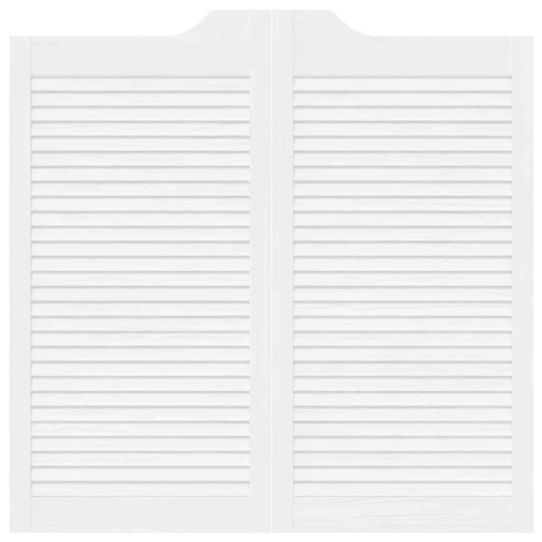 Portas de batente design de persiana 1-Par 100x100 cm branco M 5