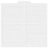Portas de batente design de persiana 1-Par 100x100 cm branco 5