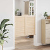 Puertas batientes diseño de lamas 2 par 90x100cm madera pino 3