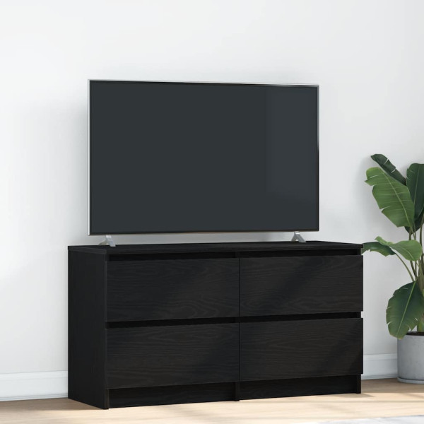 Mueble para TV madera contrachapada negro 100x35x54 cm D