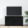 Mueble para TV madera contrachapada negro 100x35x54 cm 3