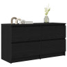 Mueble para TV madera contrachapada negro 100x35x54 cm 4