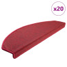 Alfombrilla escalera 20 uds rojo burdeos 65x24x4 cm 1