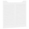 Portas de batente design de persiana 2-Par 80x80 cm branco 5