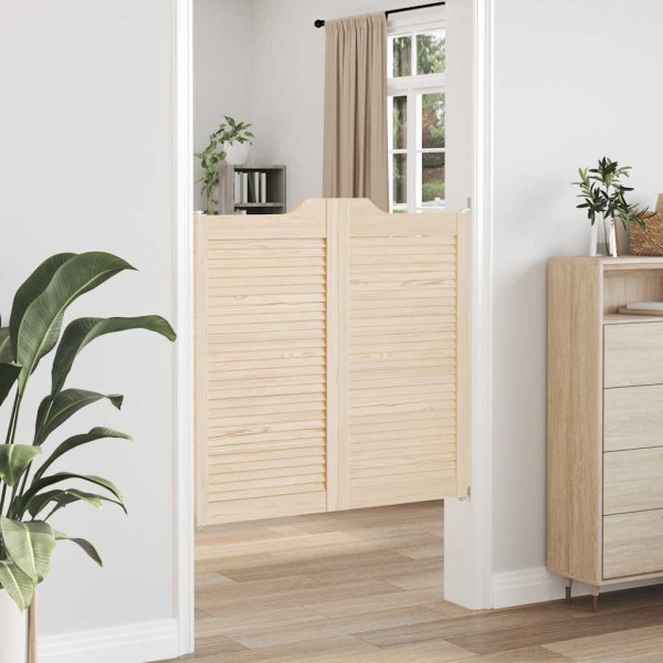 Portas de batente design de persiana 2-Par pinho maciço M 3