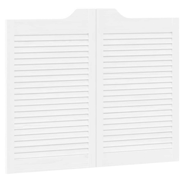 Portas de batente design de persiana 1-Par 80x100 cm branco M 2