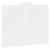 Portas de batente design de persiana 1-Par 80x100 cm branco 2