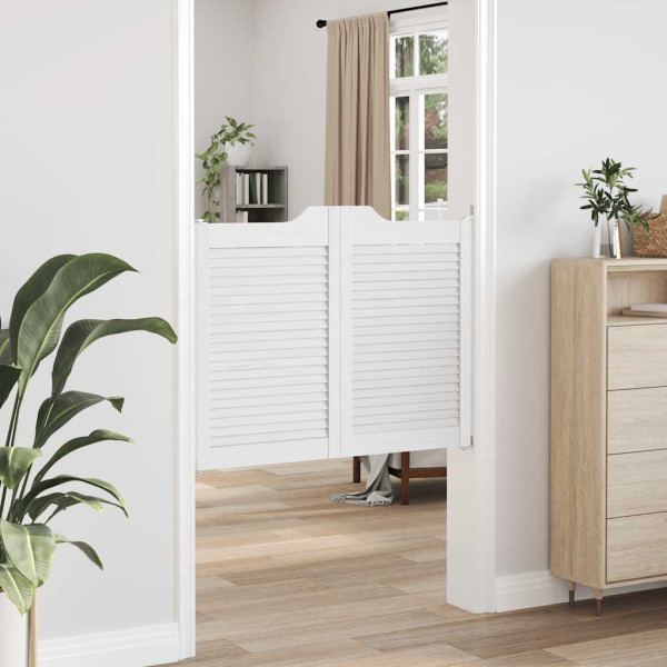 Portas de batente design de persiana 1-Par 80x100 cm branco M 3