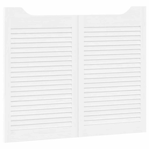 Portas de batente design de persiana 1-Par 80x100 cm branco M 4