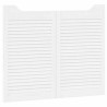 Portas de batente design de persiana 1-Par 80x100 cm branco 4