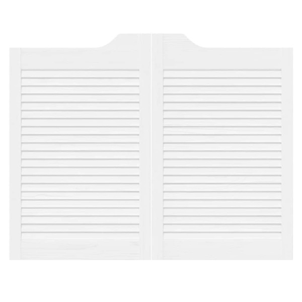 Portas de batente design de persiana 1-Par 80x100 cm branco M 5