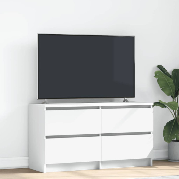 Mueble para TV madera contrachapada blanco 100x35x54 cm D