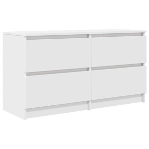 Mueble para TV madera contrachapada blanco 100x35x54 cm H
