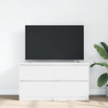 Mueble para TV madera contrachapada blanco 100x35x54 cm 3