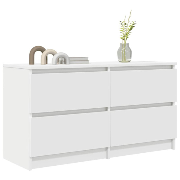 Mueble para TV madera contrachapada blanco 100x35x54 cm M 4