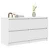 Mueble para TV madera contrachapada blanco 100x35x54 cm 4
