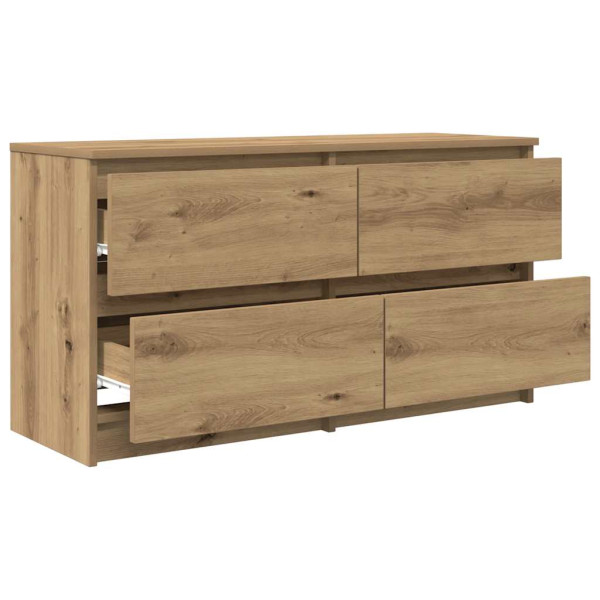 Mueble para TV madera de ingeniería roble artisan 100x35x54 cm M 5