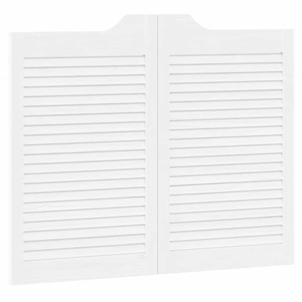 Portas de batente design de persiana 2-Par 80x100 cm branco M 4