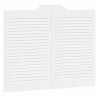 Portas de batente design de persiana 2-Par 80x100 cm branco 4