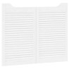 Portas de batente design de persiana 2-Par 80x100 cm branco 5