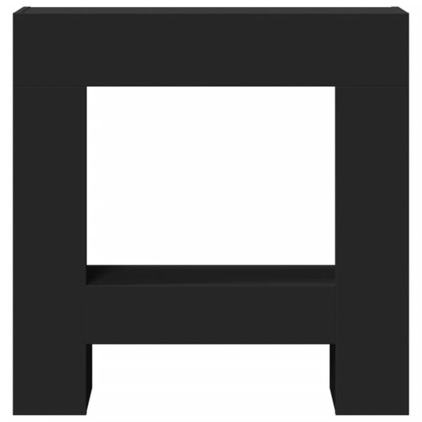 Cornija de lareira 81x18x82 cm derivados de madeira preto M 4