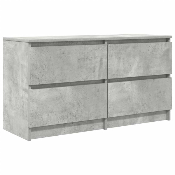 Mueble de TV madera de ingeniería gris hormigón 100x35x54 cm M 2