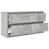 Mueble de TV madera de ingeniería gris hormigón 100x35x54 cm 5