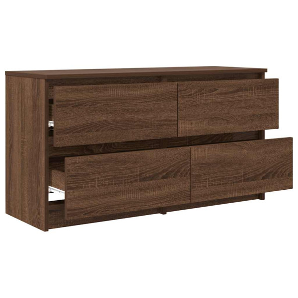 Mueble para TV madera contrachapada marrón roble 100x35x54 cm M 5