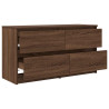 Mueble para TV madera contrachapada marrón roble 100x35x54 cm 5