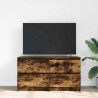 Mueble de TV madera de ingeniería roble ahumado 100x35x54 cm 3