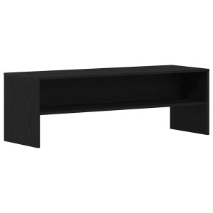 Mueble de TV madera de ingeniería negro roble 120x40x40cm H