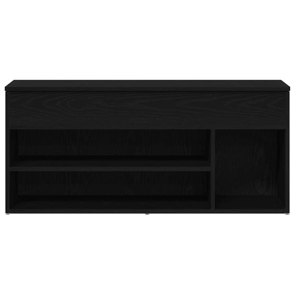 Banco zapatero roble negro 102x30.5x45 cm madera de ingeniería M 5