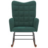 Silla mecedora de terciopelo verde oscuro 4