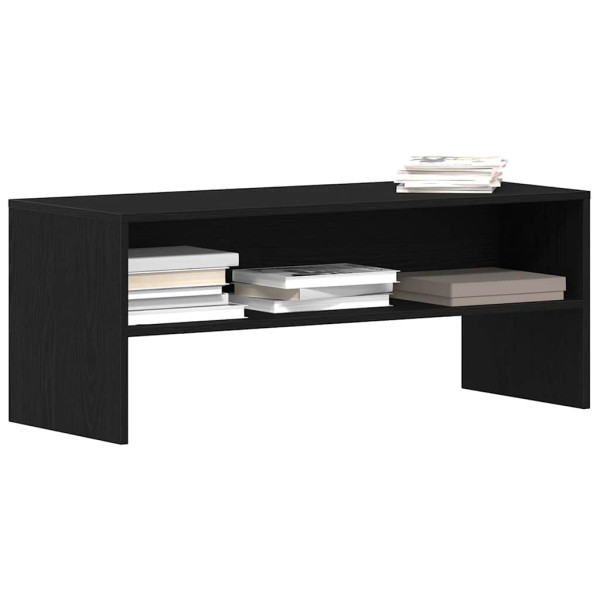 Mueble para TV madera contrachapada roble negro100x40x40 cm M 4