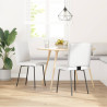 Sillas de comedor 2 unidades cuero sintético blanco 2
