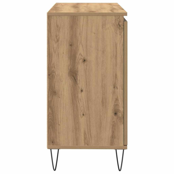 Aparador de madera de ingeniería roble artisan 104x35x70 cm M 5