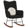 Silla mecedora de terciopelo negro 1