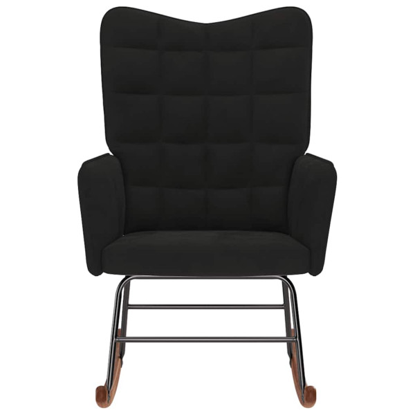 Silla mecedora de terciopelo negro M 4