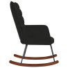 Silla mecedora de terciopelo negro 5