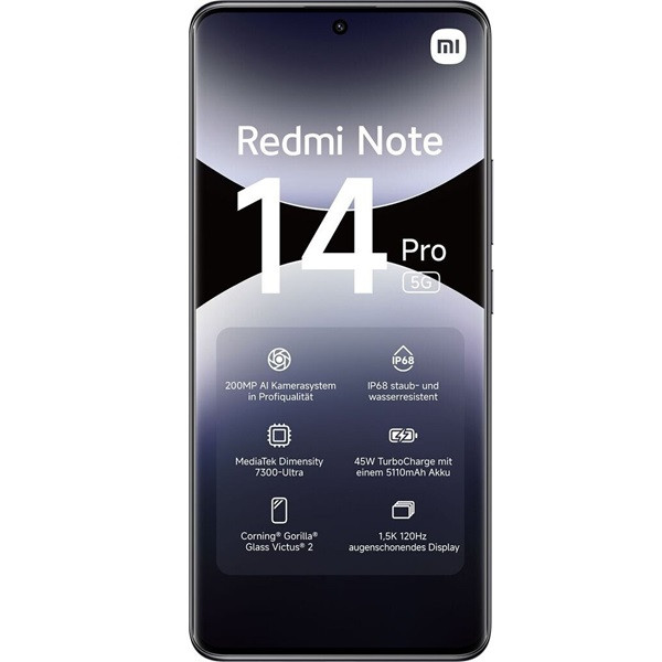 Xiaomi Redmi Note 14 Pro 5G dual sim 8GB RAM 256GB negro M 3