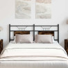 Cabeceira de cama 137 cm derivados madeira/aço carvalho fumado 1